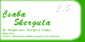 csaba skergula business card